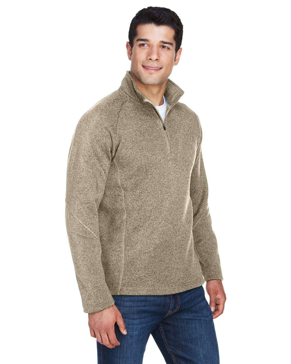 DG792 Adult Bristol Sweater Fleece Quarter-Zip custom embroidered