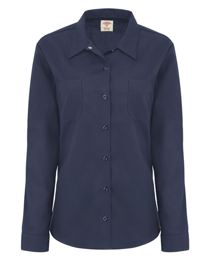 L5350 Women's Long Sleeve Industrial Work Shirt custom embroidered
