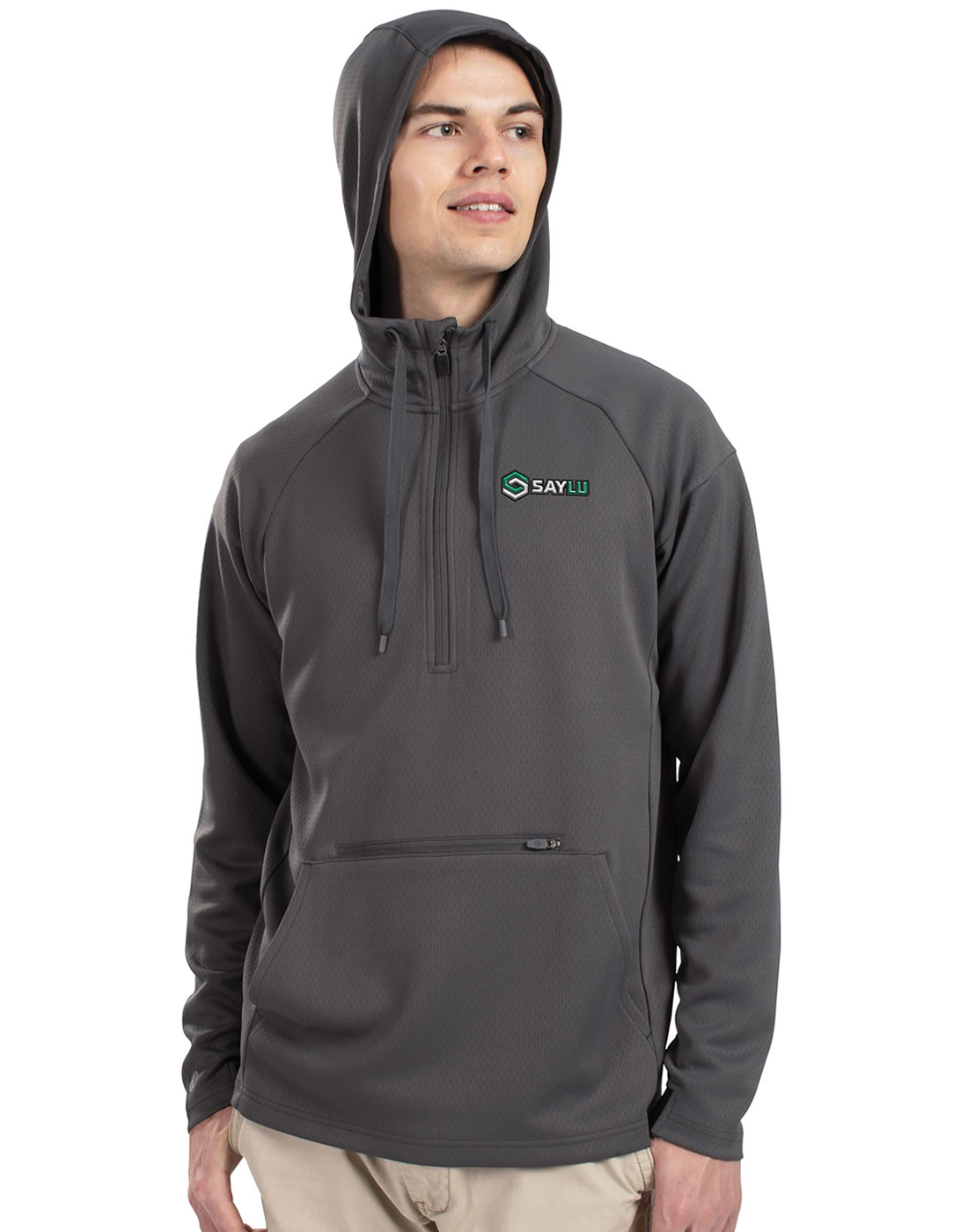 メンズウェア KYKM muta Multi Logo Hooded 222584 Men's Limitless 1/4 Zip Hoodie custom embroidered or