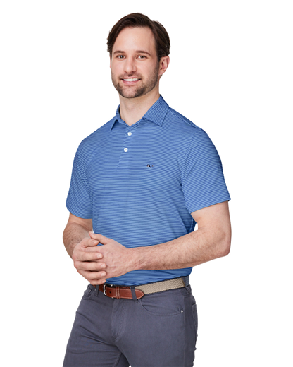 G012426 Men's Bradley Stripe Sankaty Polo custom embroidered or