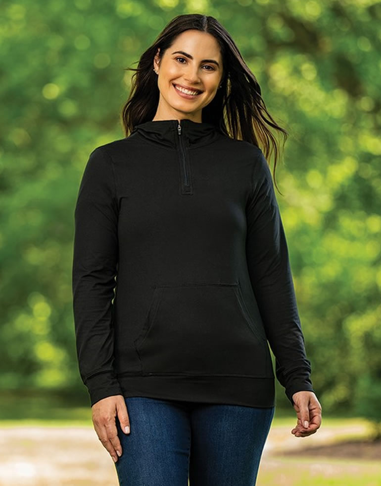 5538 Women's Pulse Performance Quarter Zip Hoodie custom