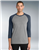 Thumbnail 1 for Mens Perfect Tri 3/4-Sleeve Raglan